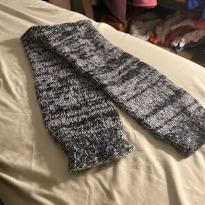 Mohair Black and White Leg Warmers